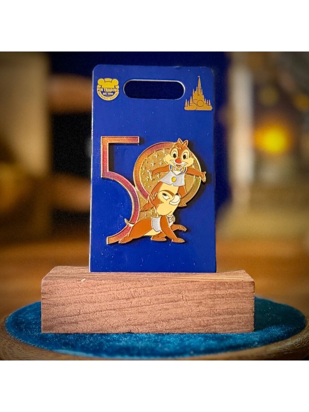 Chip and Dale Disney World 50th Anniversary Enamel Pin | 2021